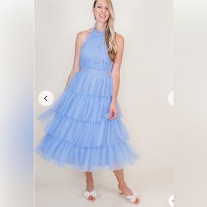 *NEW* Love Odette Lou Tulle Haltered Tiered Midi Dress